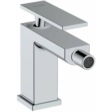 Miscelatore monocomando per bidet Tecturis E con scarico a tirante cromato