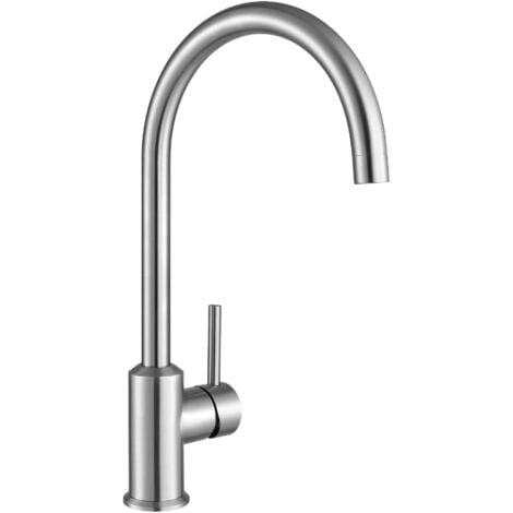 Miscelatore monocomando per cucina CECIPA, rubinetto per lavello in acciaio inox, rubinetteria girevole a 360°