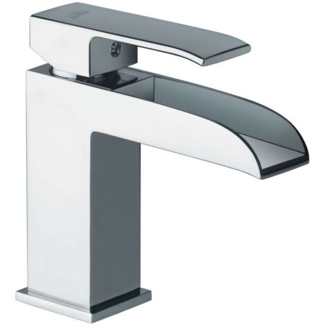 Miscelatore monocomando per lavabo a cascata Paffoni serie Level LES061CR  Cromato - Ottone