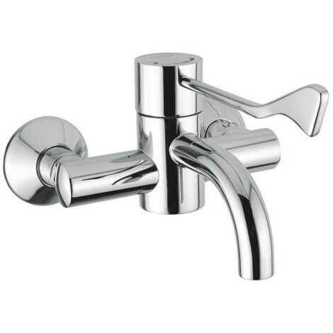 Miscelatore monocomando per lavabo progressivo a parete con leva clinica Idral 900.25  Cromato