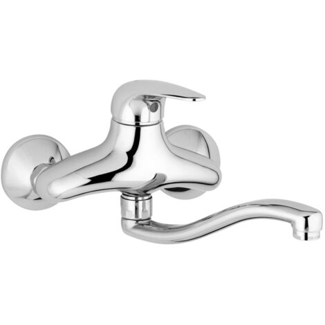 Miscelatore monocomando per lavello a parete Paffoni serie Duemila DU161CR  Cromato - Ottone