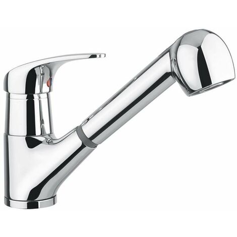 Miscelatore monocomando per lavello con doccetta estraibile Idral 02451/LN  Cromato - Ottone