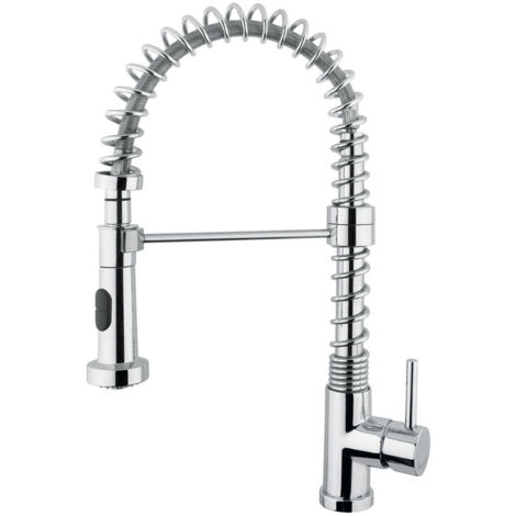 Miscelatore monocomando per lavello con doccia dual jet ad attacco magnetico con leva clinica Idral 09426/03L  Cromato - Ottone