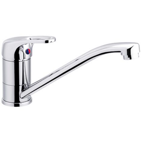Miscelatore monocomando per Lavello cucina  bocca bassa girevole "Prima" Cromo
