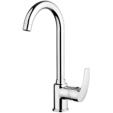 Miscelatore monocomando per lavello in ottone cromato - Paini Atomix