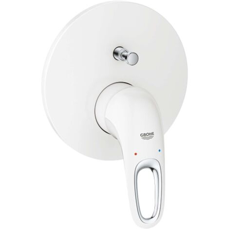 Miscelatore monocomando per vasca Eurostyle 24049 FMS per 35600 Leva offen moon white