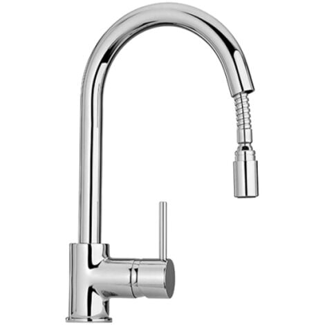Miscelatore monoforo lavello con doccetta monogetto estraibile paini 78cr591