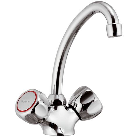 Miscelatore monoforo lavello linea domino cromo