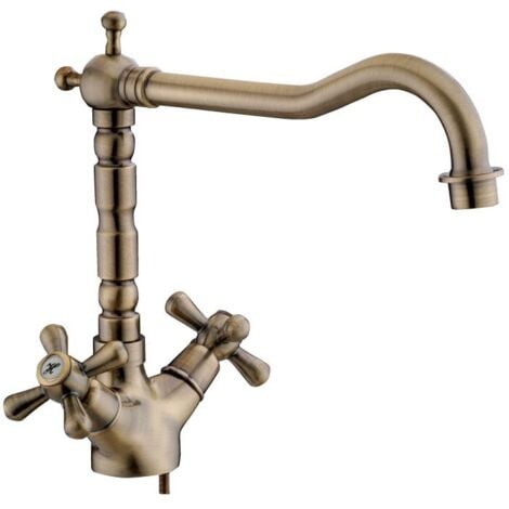 RUBINETTERIE ASSOCIATE Miscelatore Monoforo per Lavabo Canna Alta Sofia FERQLIMA - Finitura Bronzata
