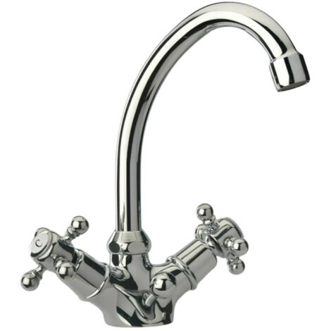 Miscelatore monoforo per lavabo cromo, bocca girevole TIFFANY