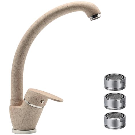 Miscelatore ottone avena2 lavello cucina oslo orientabile con 3 aeratori ricambio