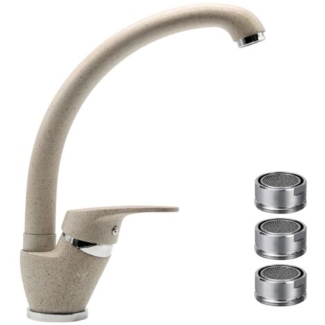 Miscelatore ottone avena3 lavello cucina oslo orientabile con 3 aeratori ricambio