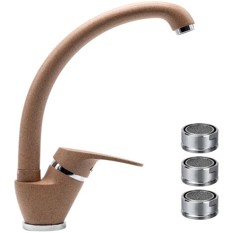 Miscelatore ottone avena4 lavello cucina oslo orientabile con 3 aeratori ricambio