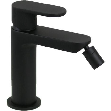 Miscelatore per bidet colore nero opaco Ercos Versilia BTVERKBI01  Nero opaco - Piletta con salterello 1"1/4