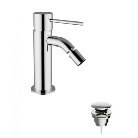 TEOREMA RUBINETTERIA Miscelatore per bidet con piletta click clack in ottone cromato - Teorema Jabil New