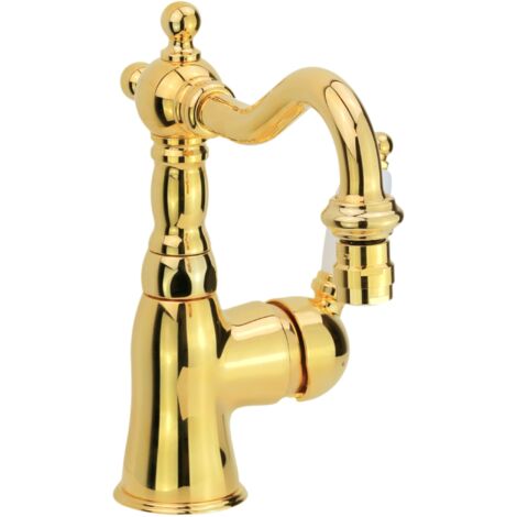 Miscelatore per bidet in colore oro stile classico Gattoni Orta 2752/27D0.OLD Oro - Senza piletta di scarico