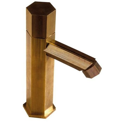 Miscelatore per bidet monoforo in ottone naturale modello esagonale Mamoli Hexagonal 556100000057  Ottone naturale