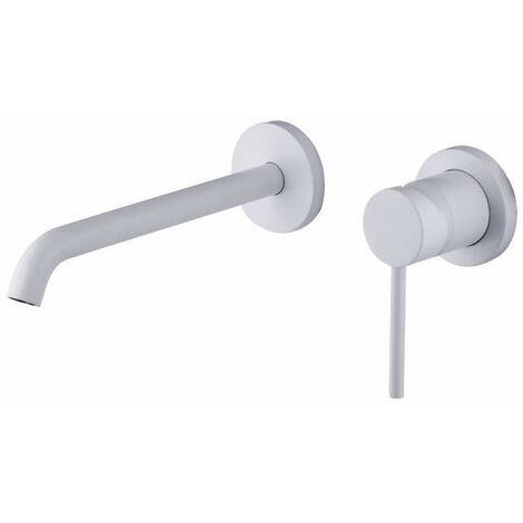 Miscelatore per lavabo a parete bianco opaco Gattoni Easy 2337/23BO Bianco opaco