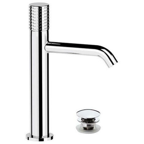Miscelatore per lavabo altezza media senza foro sul corpo con scarico click-clack - serie Celebrity