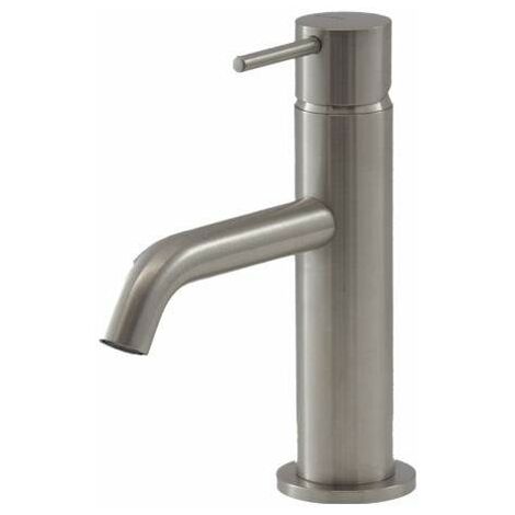 Miscelatore per lavabo colore acciaio spazzolato Gattoni Easy 2382/23NS  Senza piletta di scarico  - Acciaio Spazzolato