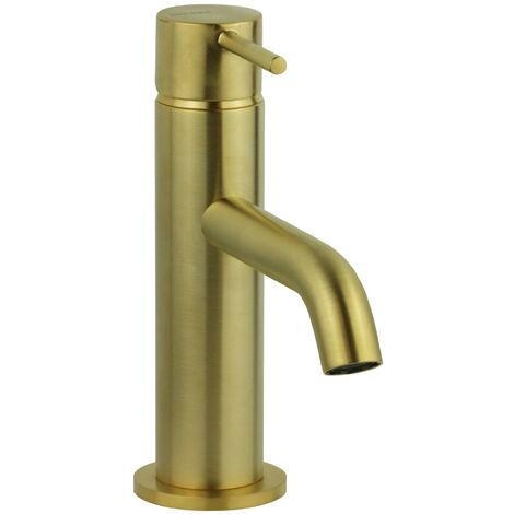 Miscelatore per lavabo colore Oro spazzolato Gattoni Easy 2382/23SG Senza piletta di scarico - Oro Spazzolato