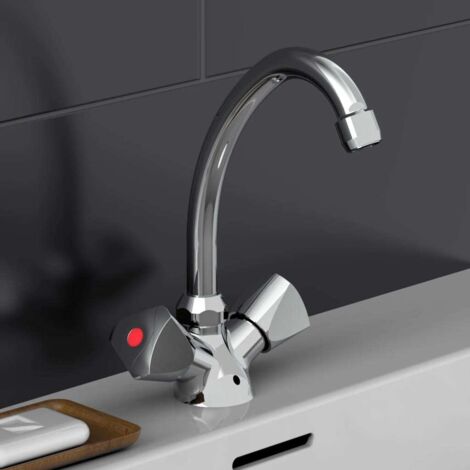 Miscelatore per Lavabo con 2 Maniglie SAVINO Cromato SCHÜTTE