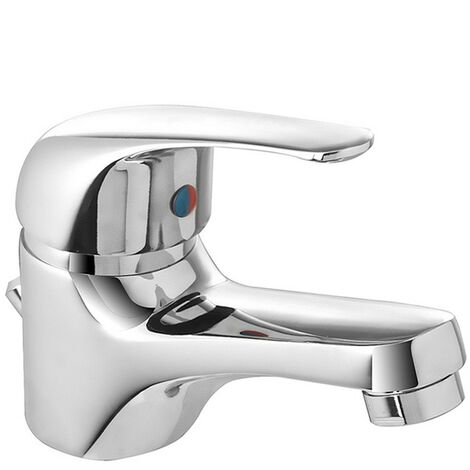 Miscelatore per lavabo con piletta automatica in ottone cromato Kant