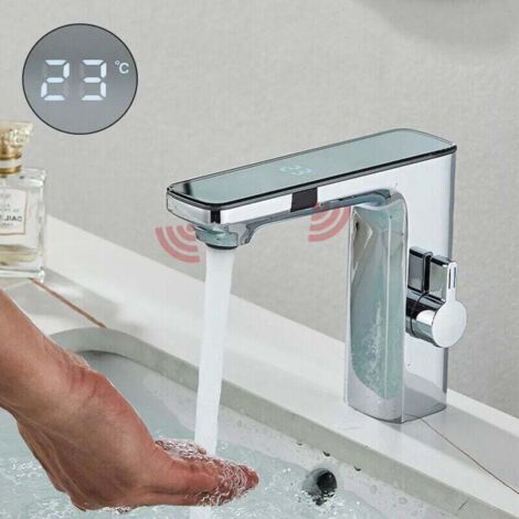 Miscelatore per lavabo da bagno con rubinetto sensore, miscelatore monocomando