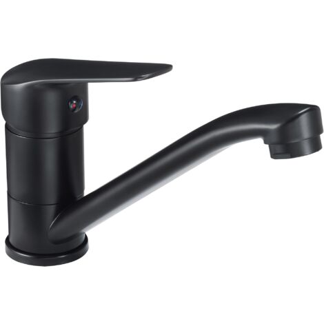 Miscelatore per lavabo monoforo in colore nero opaco con canna girevole Deante BORO BMON26M  Nero opaco