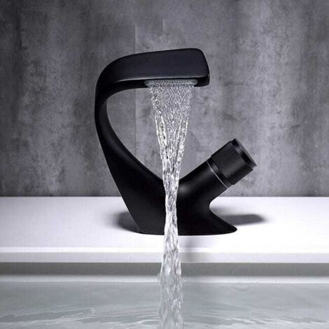 Miscelatore per lavabo nero opaco