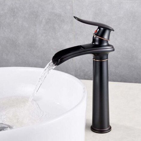 Miscelatore per lavabo, rubinetto in ottone, rubinetto a cascata per lavabo
