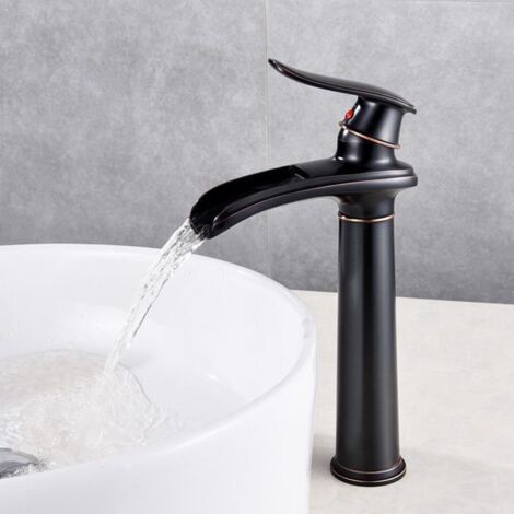 Miscelatore per lavabo, rubinetto in ottone, rubinetto a cascata per lavello