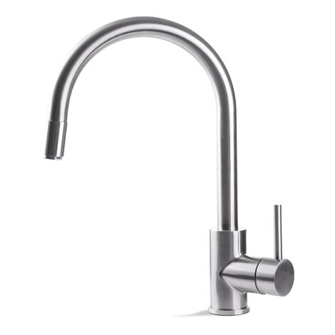 Miscelatore per lavello da cucina acciaio inox Vema TIBER STEEL KITCHEN V18040 Satinato