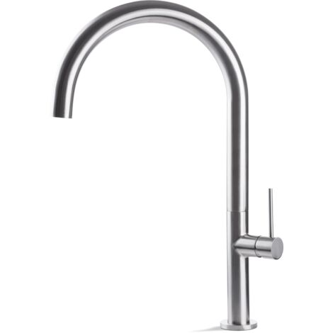 Miscelatore per lavello da cucina acciaio inox Vema TIBER STEEL KITCHEN V20020 Satinato