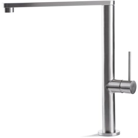 Miscelatore per lavello da cucina acciaio inox Vema TIBER STEEL KITCHEN V20022 Satinato