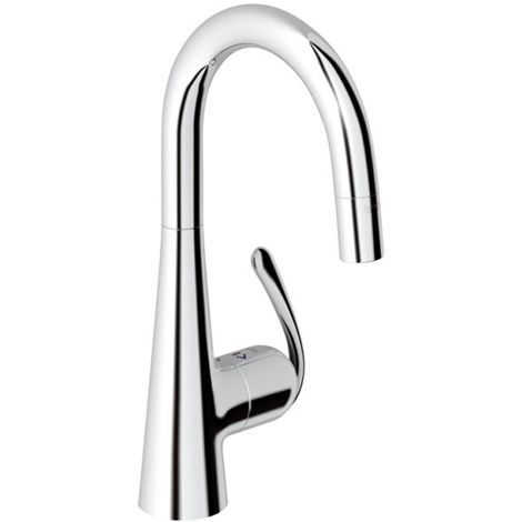 Miscelatore Con Doccetta Grohe.Miscelatore Per Lavello Grohe Zedra Con Doccetta Di Risciacquo Doppia Estraibile Colorazione Acciaio Inox 32296sd0