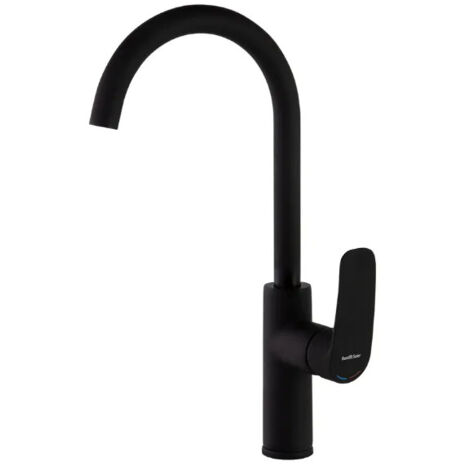 Miscelatore per lavello nero "New fly", altezza 400 mm.
