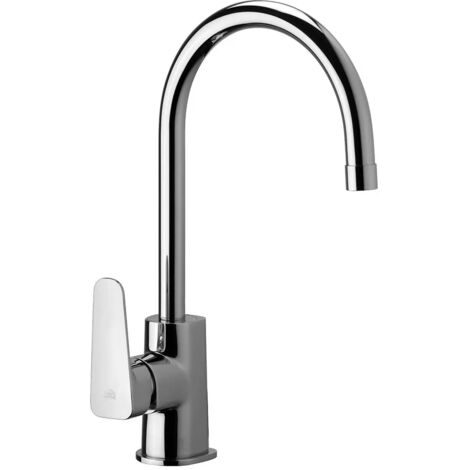Miscelatore per lavello Paffoni Sly canna alta orientabile in ottone cromo