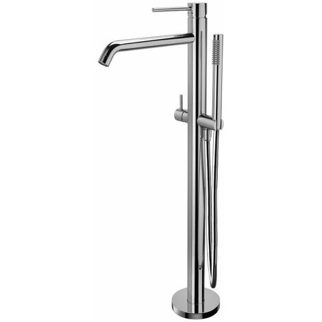 Miscelatore per vasca a pavimento Paffoni serie Light LIG032CR  Cromato - Ottone - LIG030-con base incasso per fissaggio a pavimento