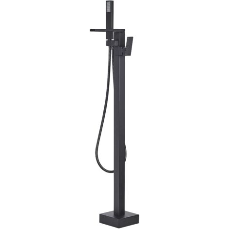 Miscelatore per Vasca Freestanding in Nero Opaco Moderno 118 cm Boyoma - Nero