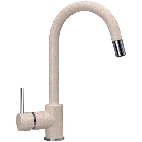 Miscelatore Plados monocomando PUNTOBPEX con canna tubolare e bocchetta estraibile - Avena