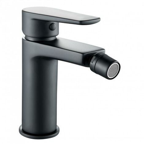 Miscelatore rubinetto africa per bidet in ottone colore nero opaco con piletta confezione 1