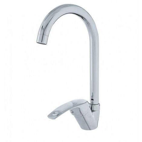 Miscelatore rubinetto monocomando per lavabo cucina canna alta cromato 52334A