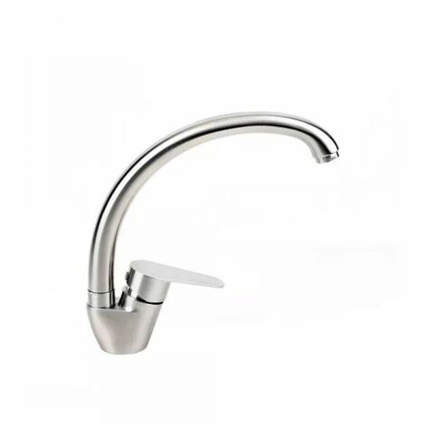 Miscelatore rubinetto monocomando per lavabo cucina canna alta satinato 79827