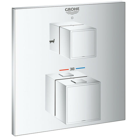 Miscelatore Termostatico GROHE - Vasca-Doccia - Con Manopola Graduata - Impostazione Temperatura - Blocco Di Sicurezza