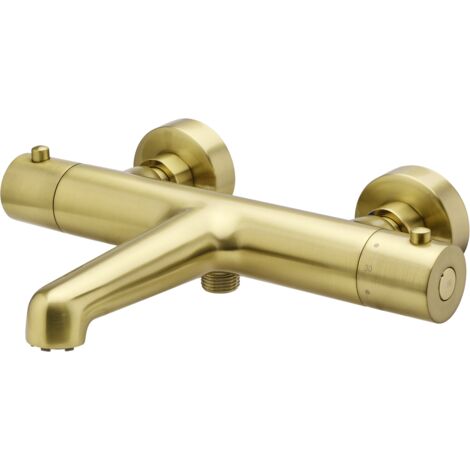 Miscelatore termostatico per bagno e doccia Luisa in oro spazzolato - Oro