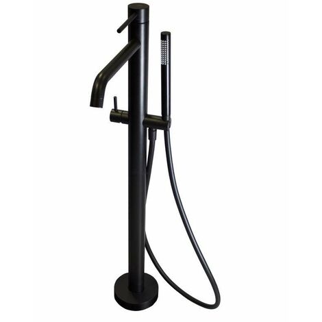 Miscelatore vasca a pavimento colore nero opaco Paffoni Light LIG032NO  Nero opaco