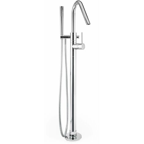 Miscelatore vasca a pavimento con set doccia Porta&Bini Forma 23105  Cromo