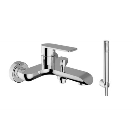 Miscelatore vasca con dotazione doccia in ottone cromato - WTS Teorema XS