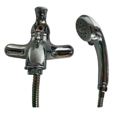 Miscelatore vasca/doccia Prestige in ottone cromo con doccetta e